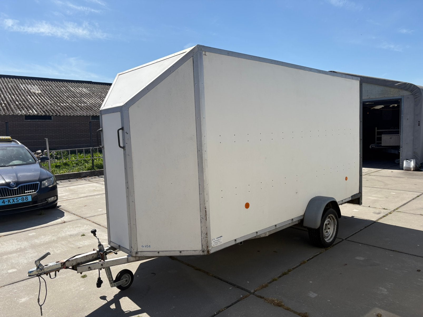 Gesloten Aanhangwagen met Laadklep, Auto diversen, Aanhangers en Bagagewagens, Ophalen, Gebruikt