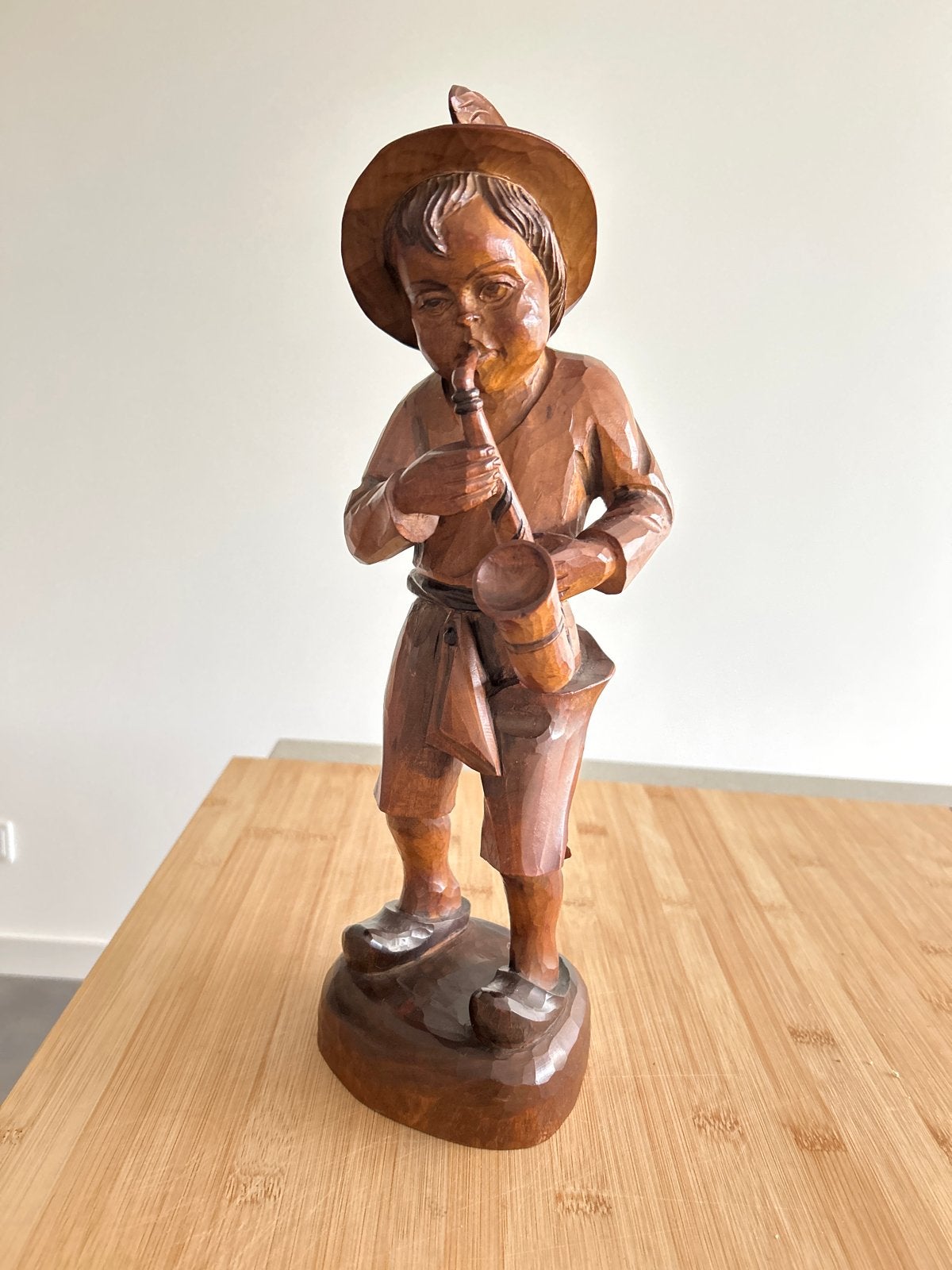 Houten beeld Ouro Artesania Barcelona, 39 cm hoog, Ophalen of Verzenden, Handgemaakt, 20 - 50 cm, Beeld