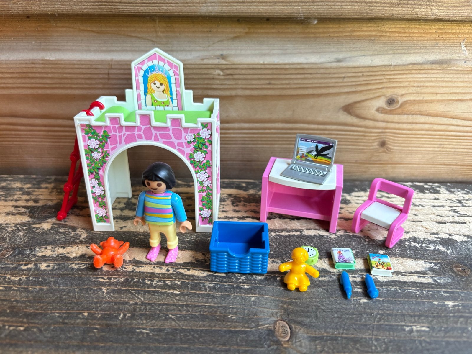 Playmobil Meisjes Kamer met Figuur en Accessoires, Gebruikt, Gebouw, Complete set, Ophalen of Verzenden