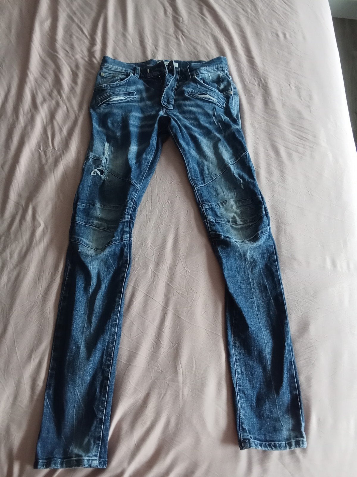 Pierre balmain spijkerbroek maat 30 origineel, Pierre balmain, Blauw, W32 (confectie 46) of kleiner, Ophalen of Verzenden