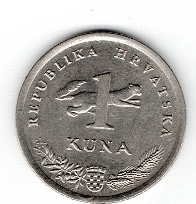 23-1667 Kroatie 1 kuna 1993, Verzenden, Overige landen, Losse munt