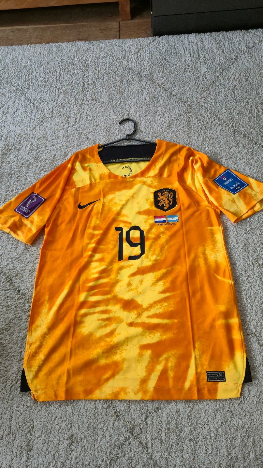 Nederland WK 2022 Thuis Shirt Weghorst 19 Argentinië Maat L, Sport en Fitness, Maat L, Ophalen of Verzenden, Nieuw, Shirt