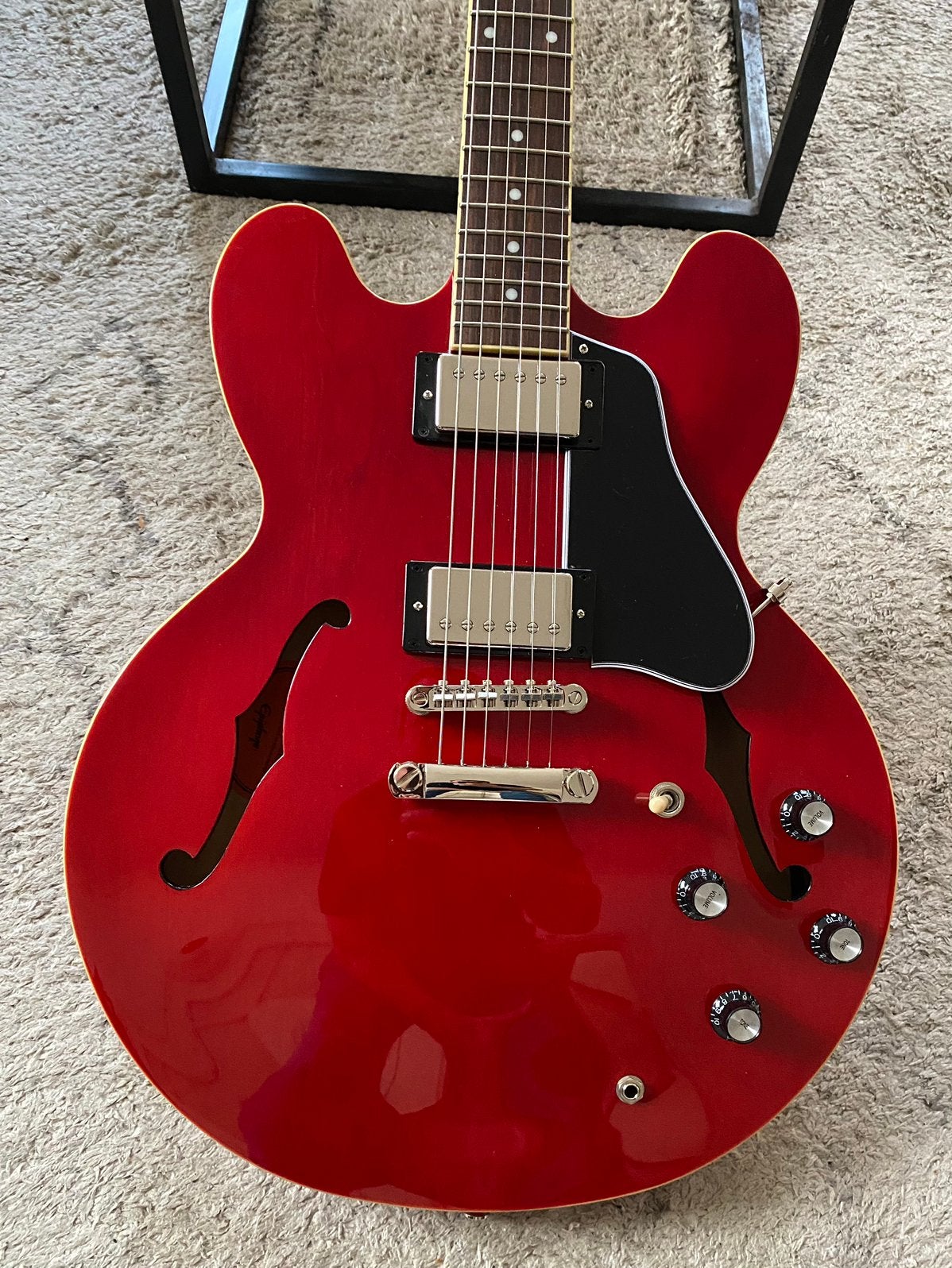 Epiphone ES-335 IG Semi-Hollow Body Elektrische Gitaar Rood