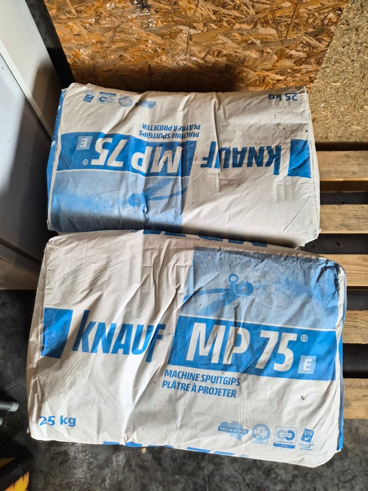 Knauf MP 75 E Machine Spuitgips - 25 kg zakken, Ophalen, Nieuw