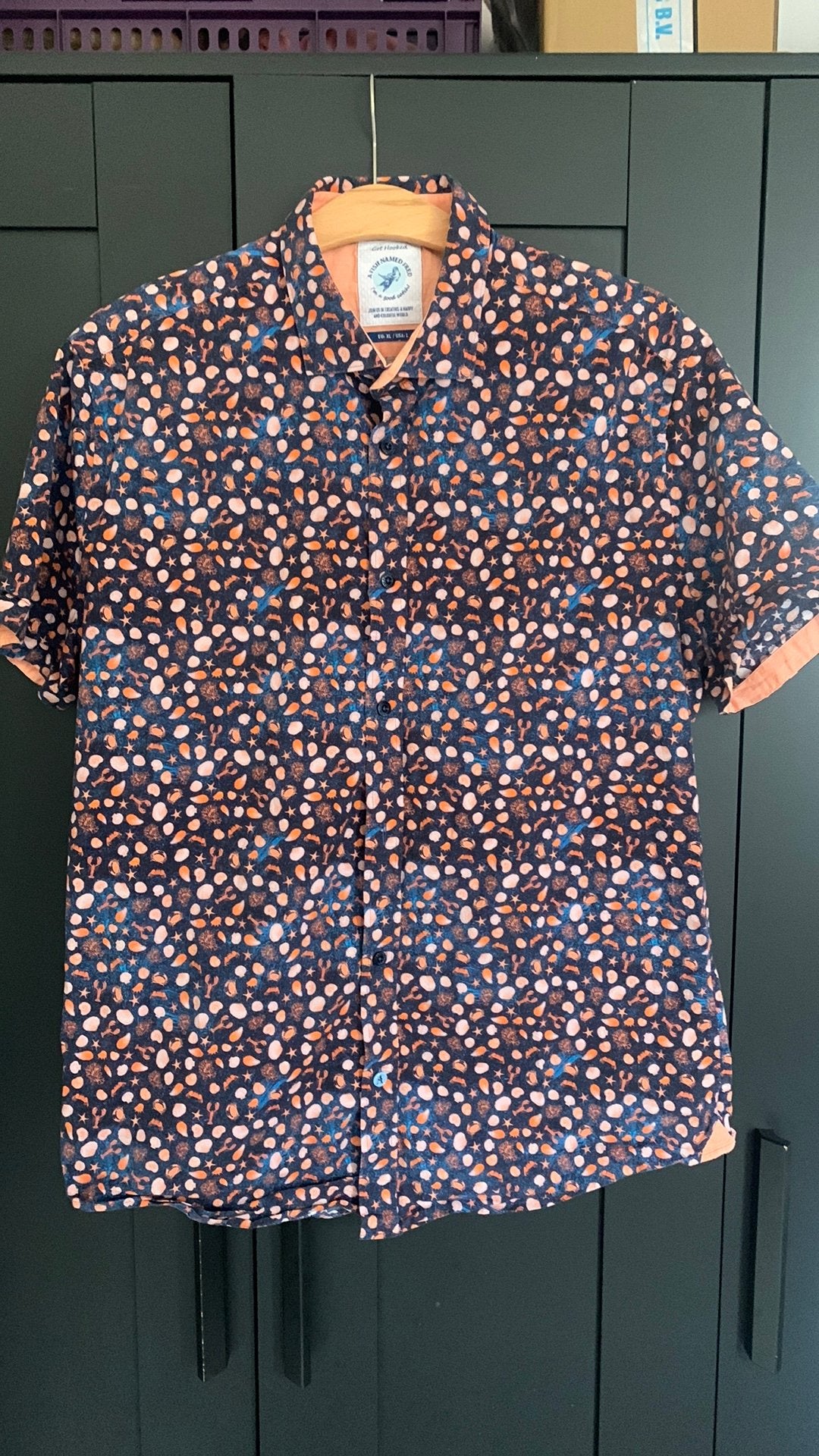 A fish named fred maat xl, Ophalen of Verzenden, Zo goed als nieuw, Meerkleurig, Halswijdte 43/44 (XL)