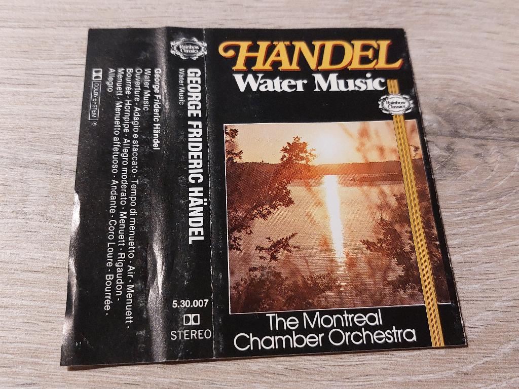 GEORGE FRIDERIC HÄNDEL - WATER MUSIC (MC), Klassiek, 1 bandje, Ophalen of Verzenden, Zo goed als nieuw