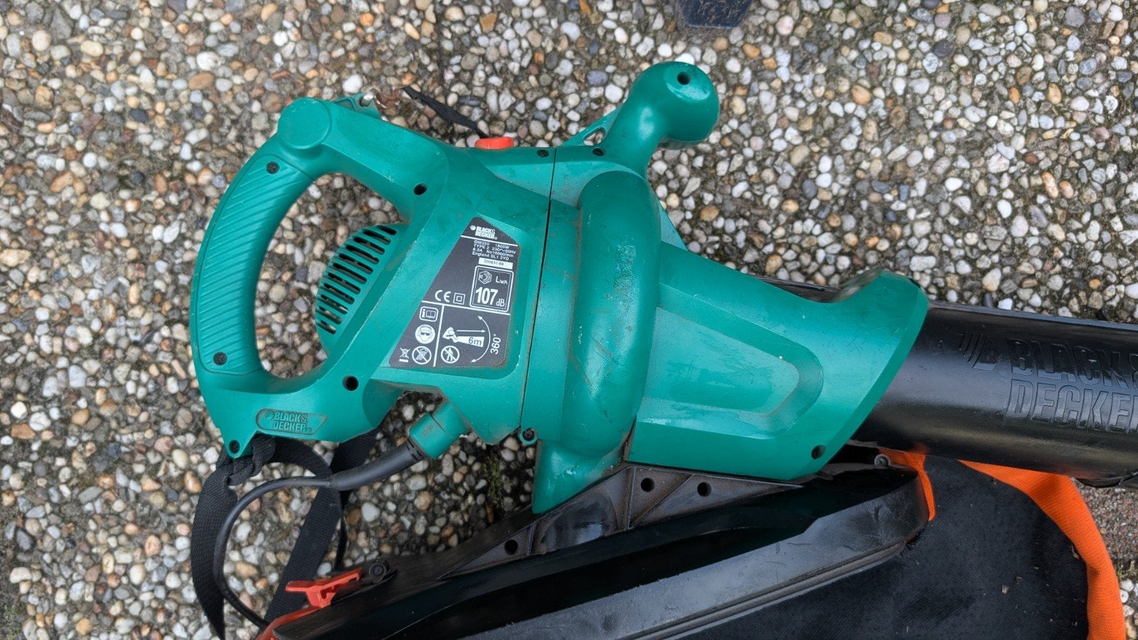 Black&Decker GW350 bladzuiger/blazer, Ophalen, Gebruikt, Met opvangzak, Elektrisch