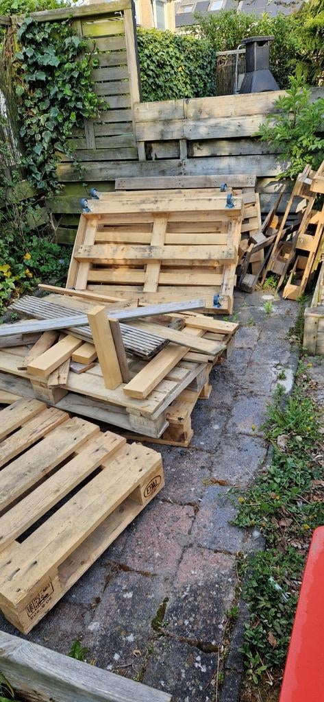 5 Pallets gratis af te halen, Doe-het-zelf en Verbouw, Hout en Planken, Ophalen, Overige houtsoorten, Minder dan 200 cm, Pallet