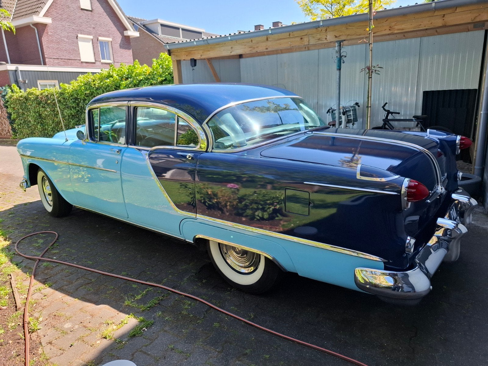 Oldsmobile 98 bj.1954 Blauw Rocket V8, Auto's, Blauw, 5309 cc, Particulier, 6 stoelen
