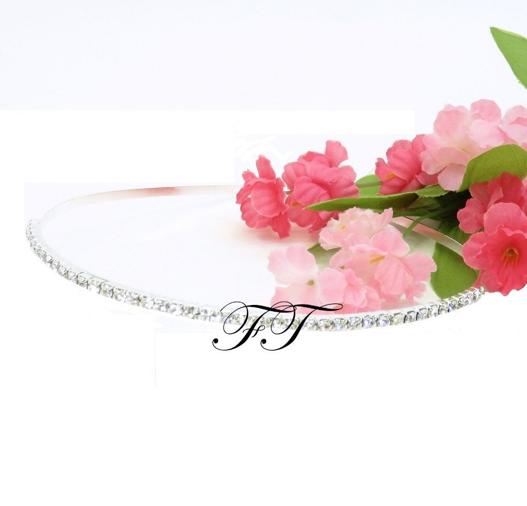 Zilveren gekleurde strass diadeem., Sieraden, Tassen en Uiterlijk, Overige Accessoires, Ophalen of Verzenden, Nieuw