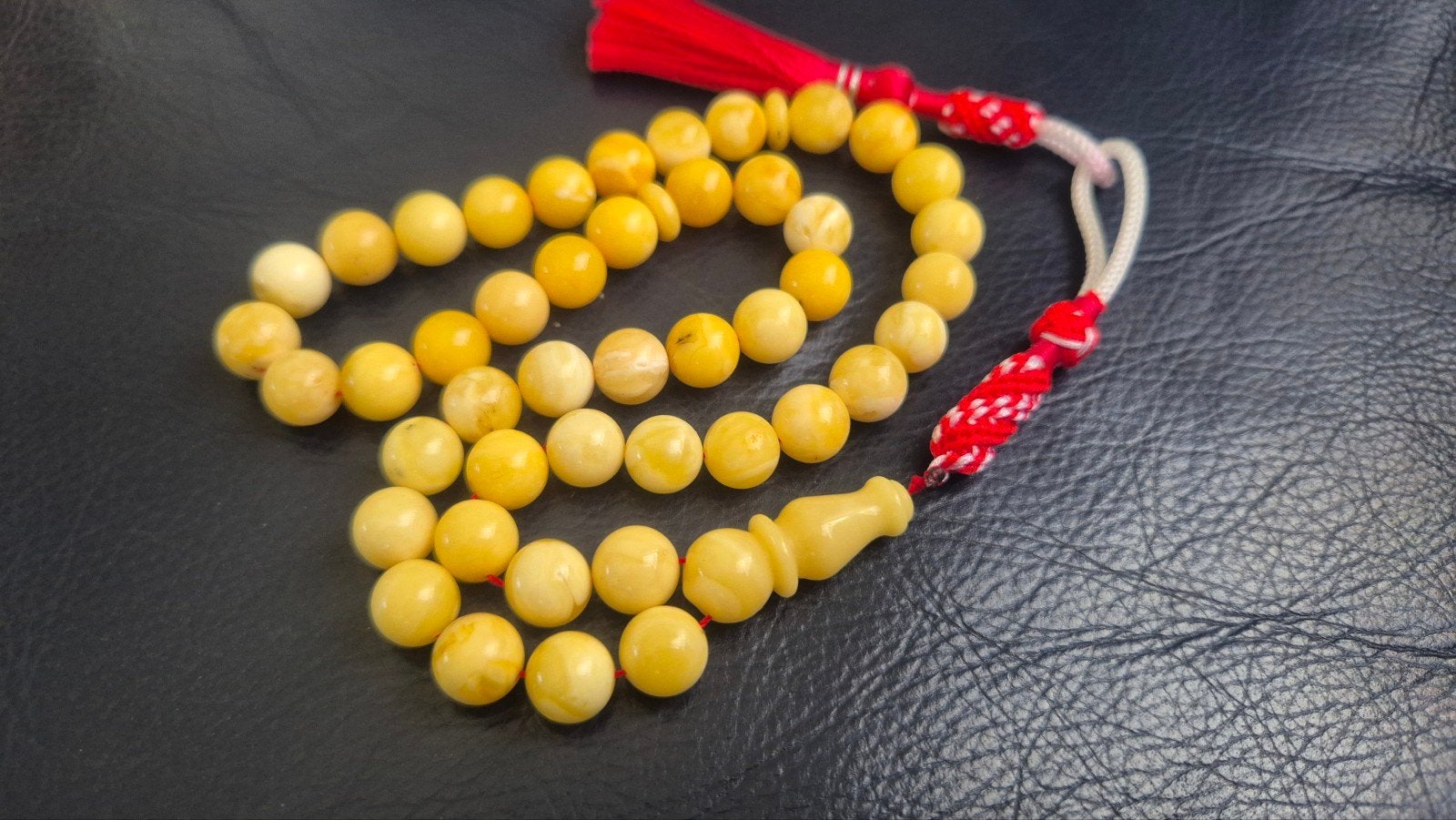 Baltische Amber Barnsteen Tesbih Ketting -21 gram, 45 kralen, Ophalen of Verzenden, Overige materialen, Ketting, Met edelsteen