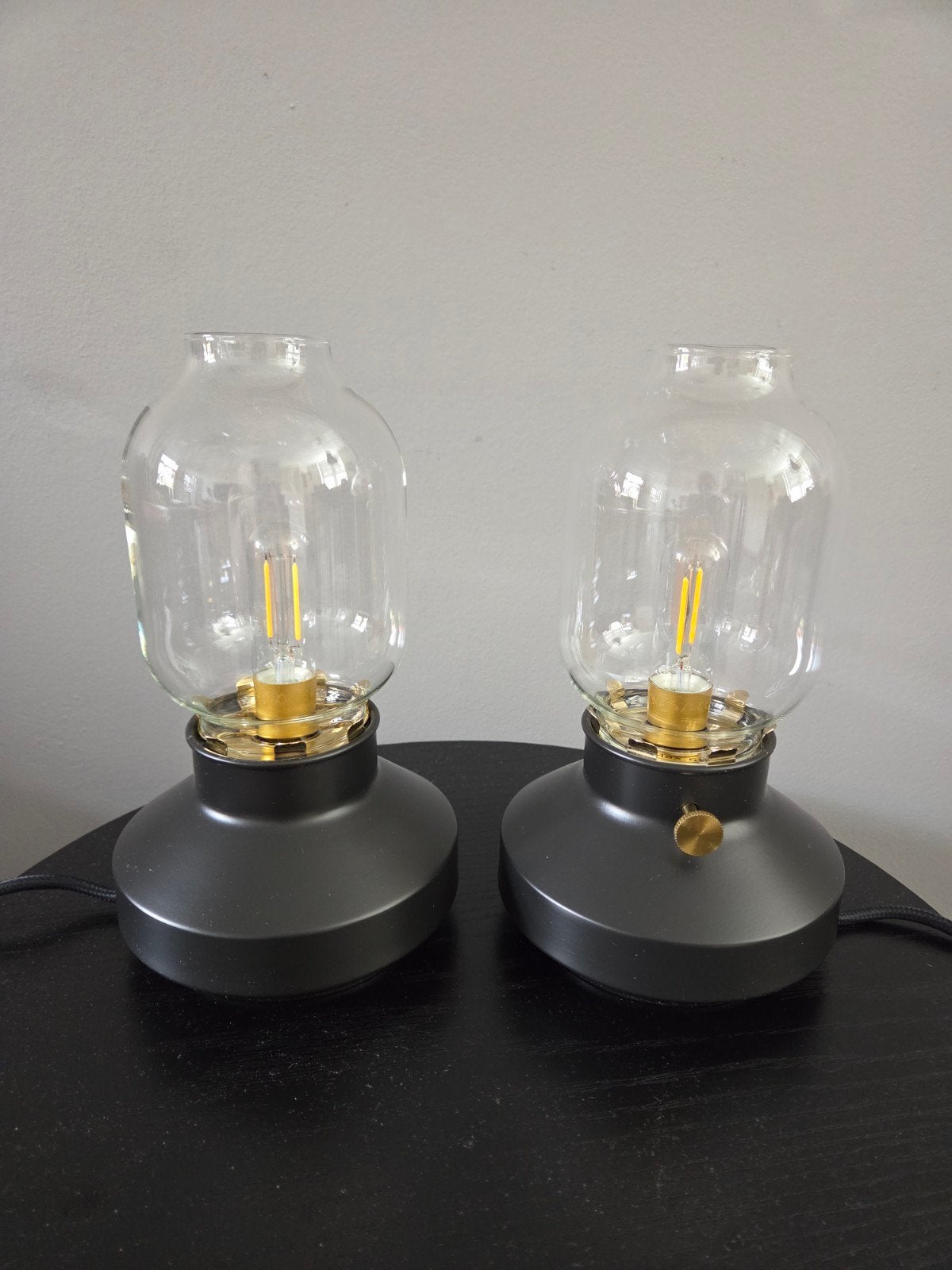 Set van 2 staande lampen Tärnaby Ikea, 26 cm, E14 (klein), Ophalen of Verzenden, Zwart