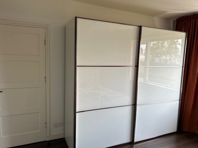 Kledingkast schuifdeur glas, Ophalen, Met deur(en), 200 cm of meer, 200 cm of meer