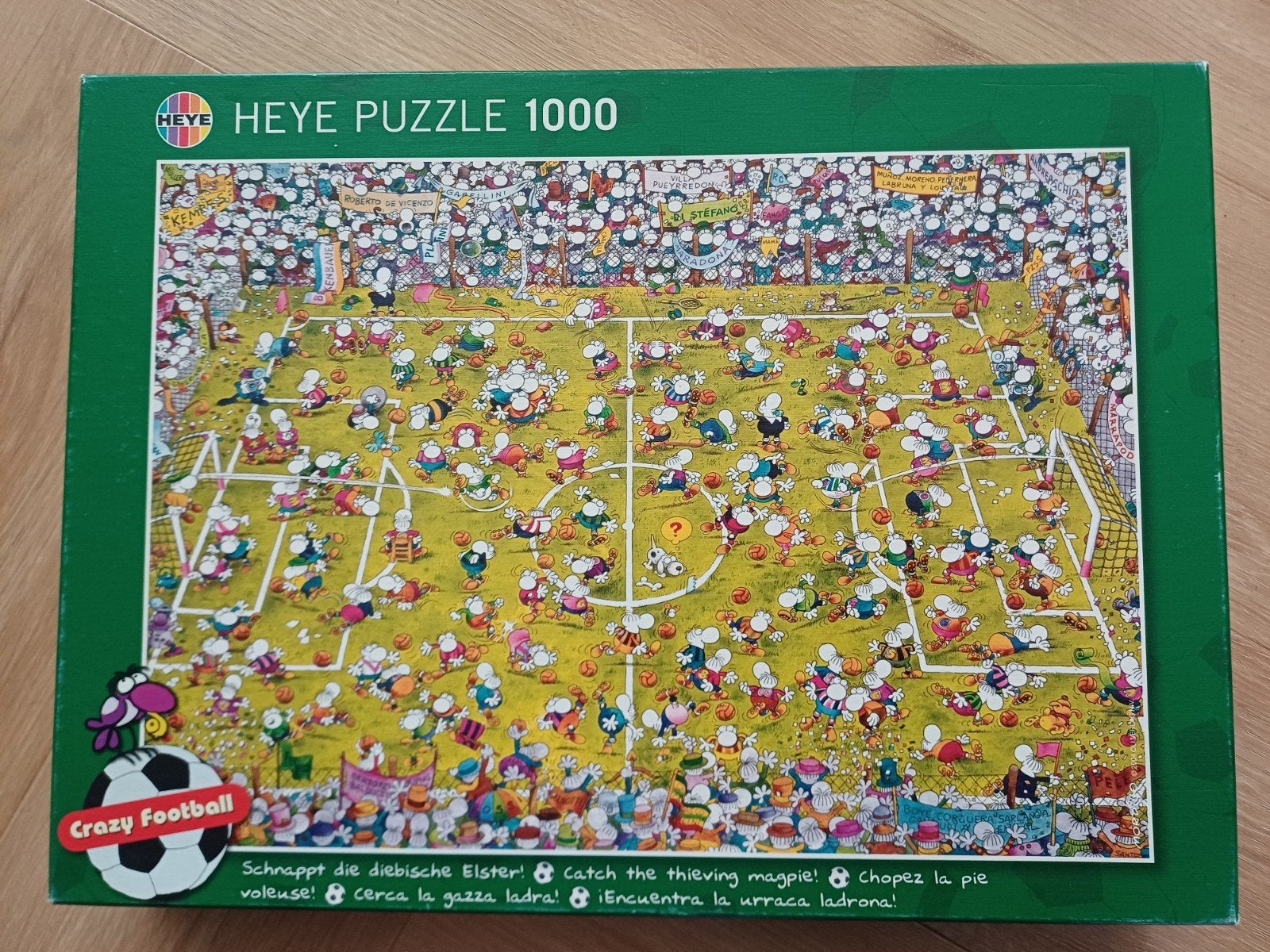 Heye puzzel Crazy football, Ophalen, 500 t/m 1500 stukjes, Gebruikt