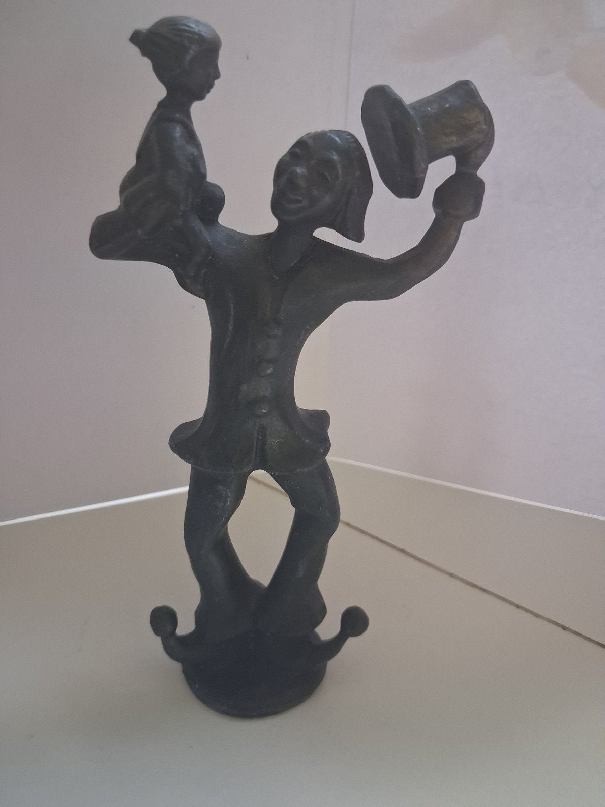 Bronzen beeld: CliniClowns Corry Ammerlaan, Ophalen of Verzenden, 20 - 50 cm, Beeld, Bruin