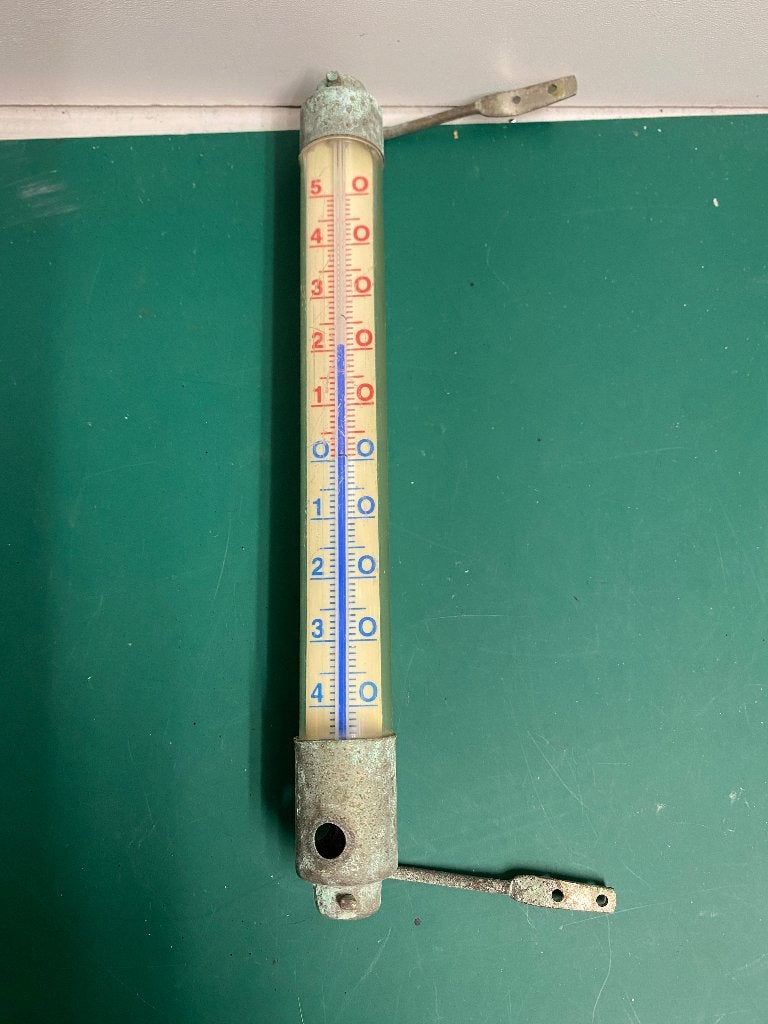 Antieke Buiten Thermometer - Vintage Weerstation, Ophalen of Verzenden, Gebruikt