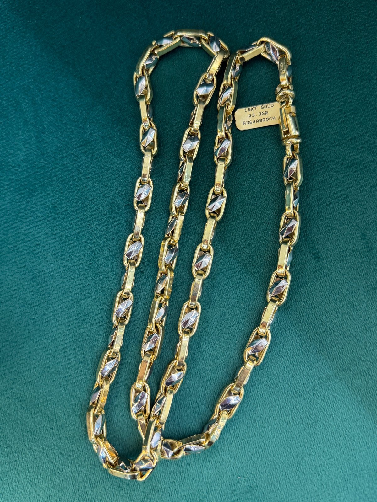 18KT Goud - 43.3 Gram - Ketting - Herenketting - MONTANA, Ophalen, Nieuw, Goud