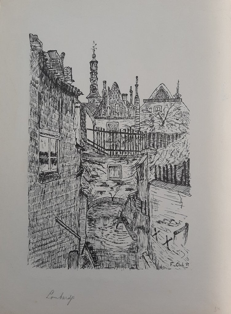 9 Markante Nostalgische Pentekeningen Den Bosch en Vught, Ophalen, Tekening, Pentekening, Handgemaakt