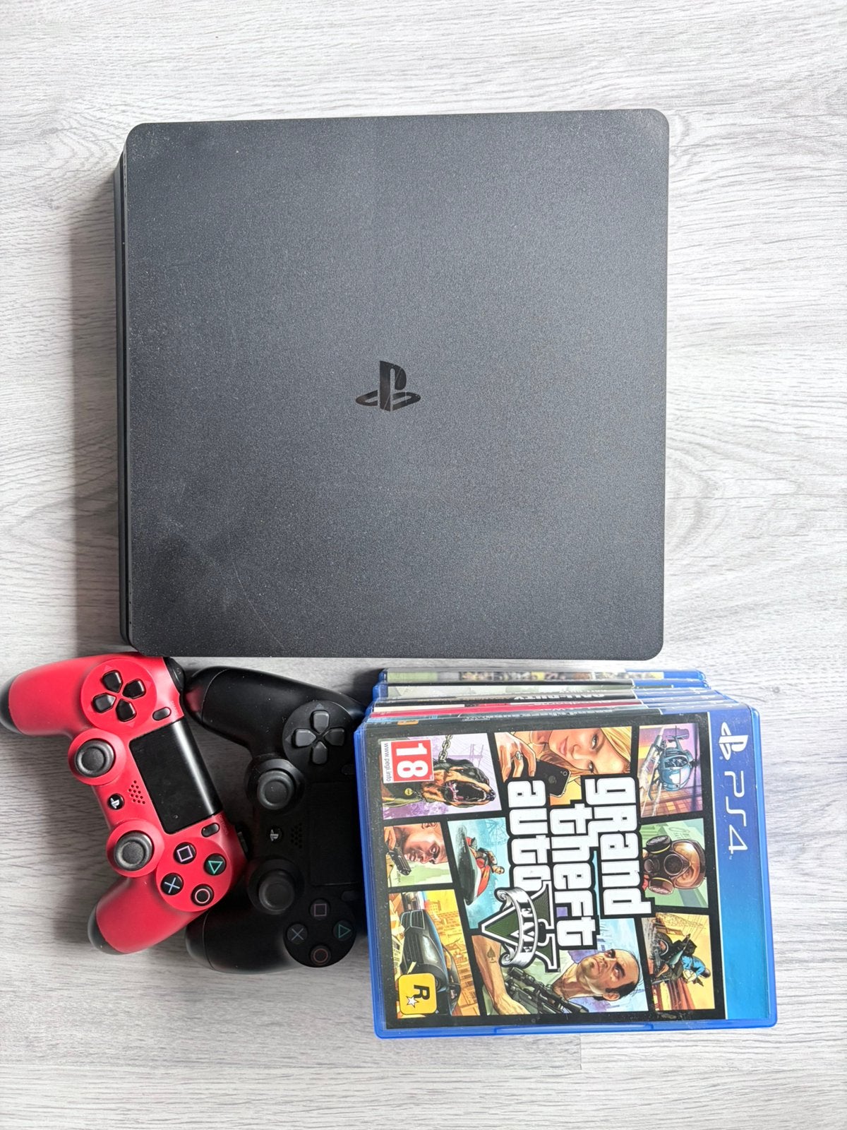 PlayStation 4 + 2 controllers + games inbegrepen!, Spelcomputers en Games, Ophalen of Verzenden, Zo goed als nieuw, Met 2 controllers