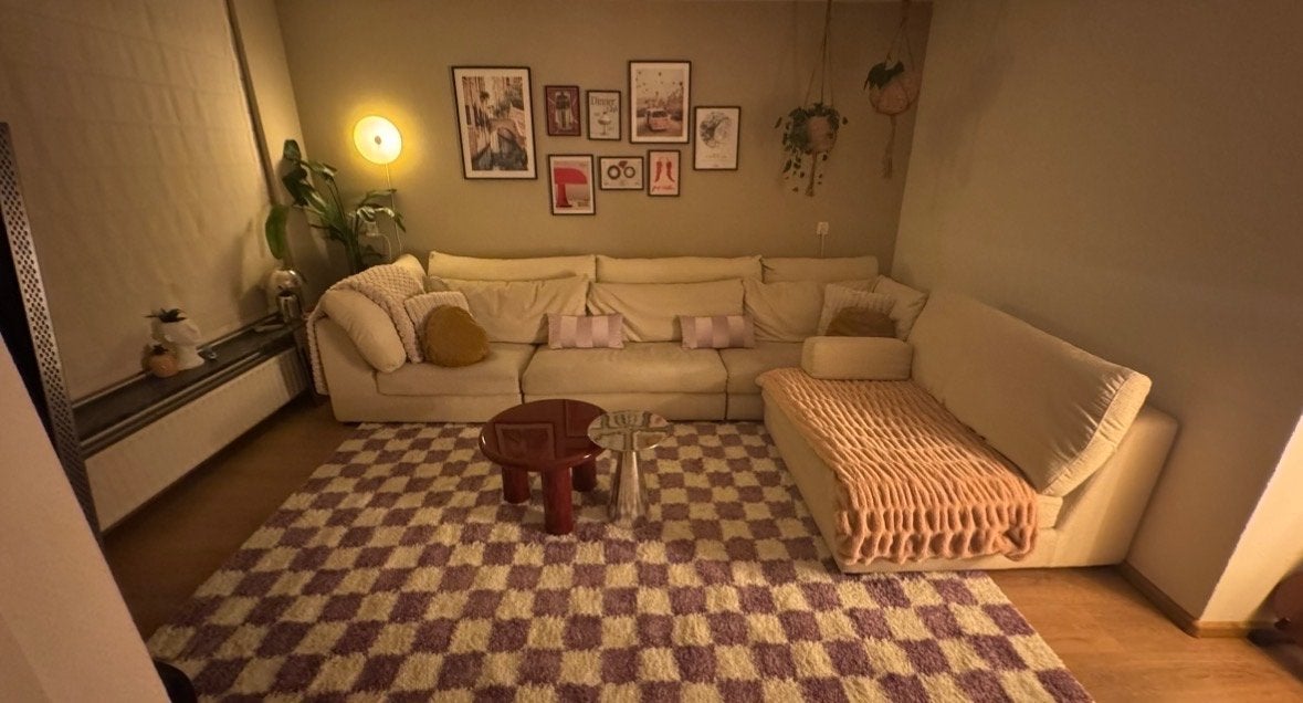 Grote Goossens Hoekbank - 372x94x294 cm, Ophalen, 100 tot 125 cm, Hoekbank, 300 cm of meer