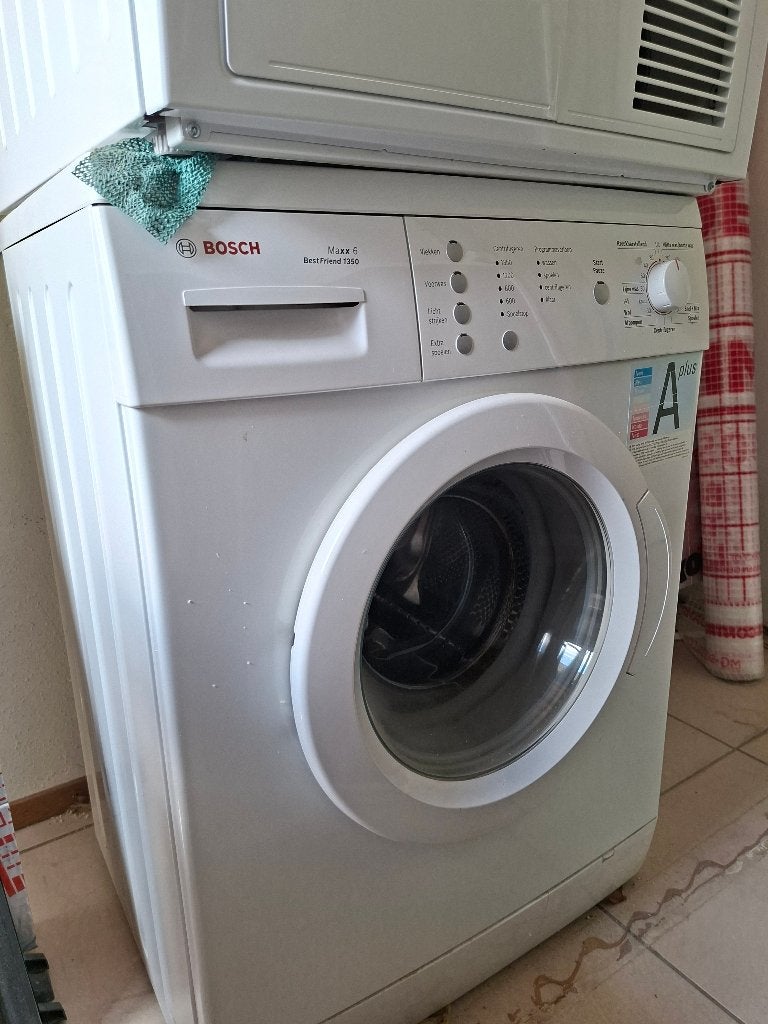 Bosch Maxx 6 wasmachine en Maxx 7 Sensitive droger, Witgoed en Apparatuur, Ophalen, 1200 tot 1600 toeren, Gebruikt, 4 tot 6 kg
