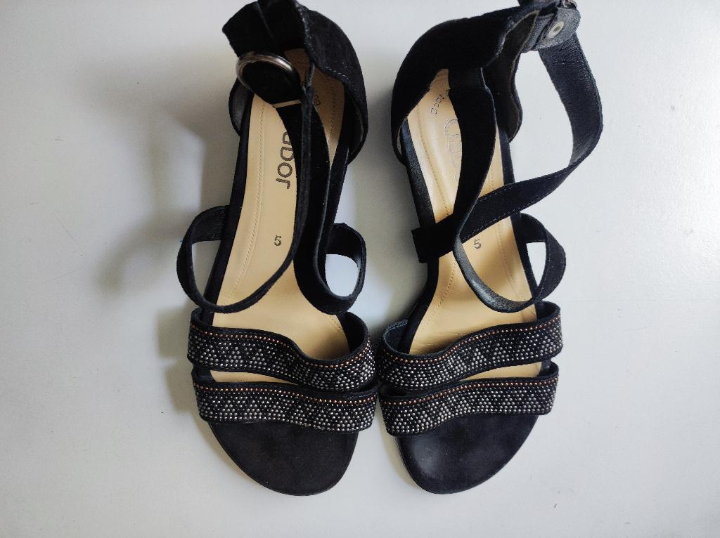 Gabor Sandalen maat 5 z.g.a.n., Ophalen, Zwart, Gabor, Sandalen of Muiltjes