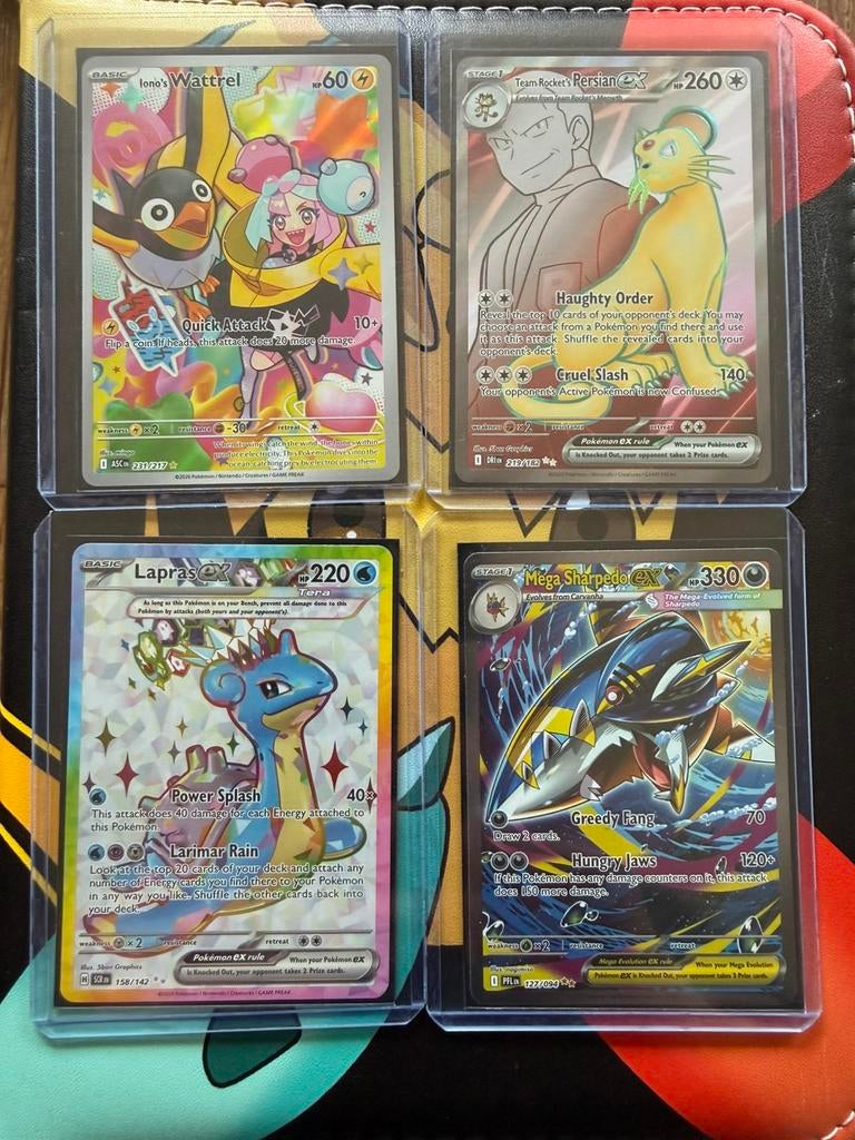 4 Pokémon art kaartjes, Hobby en Vrije tijd, Verzamelkaartspellen | Pokémon, Verzenden, Zo goed als nieuw, Meerdere kaarten