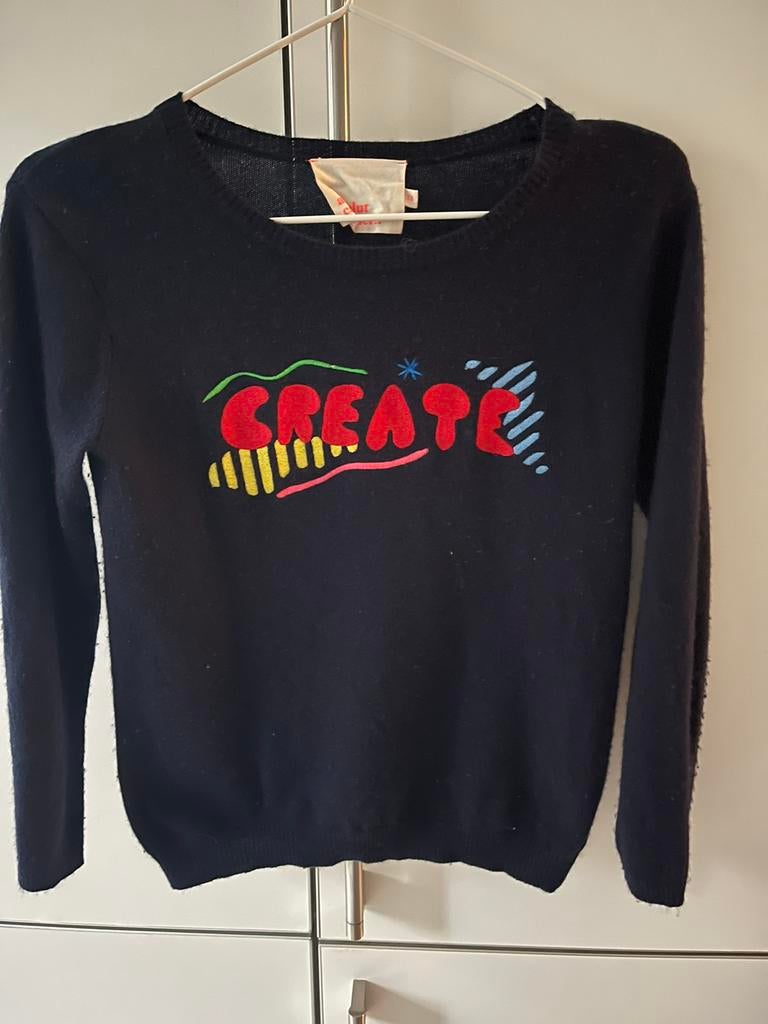 Mooie Absolut Cashmere kindertrui donkerblauw, Ophalen of Verzenden, Zo goed als nieuw, Jongen of Meisje, Trui of Vest
