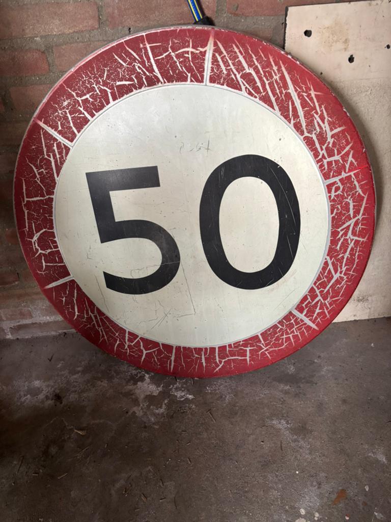 Oud verkeersbord te koop, Ophalen, Gebruikt, Versiering, Abraham of Sarah