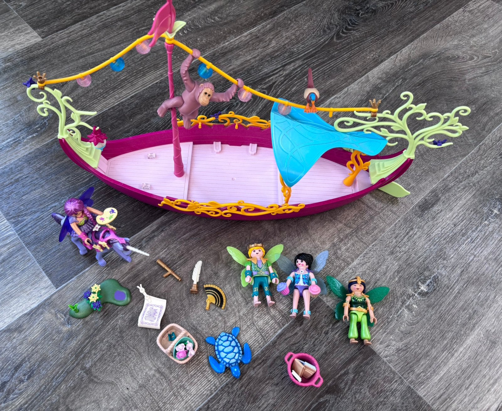 Playmobil Feeën boot en unicorn, Gebruikt, Losse onderdelen, Fantasy, Overige typen