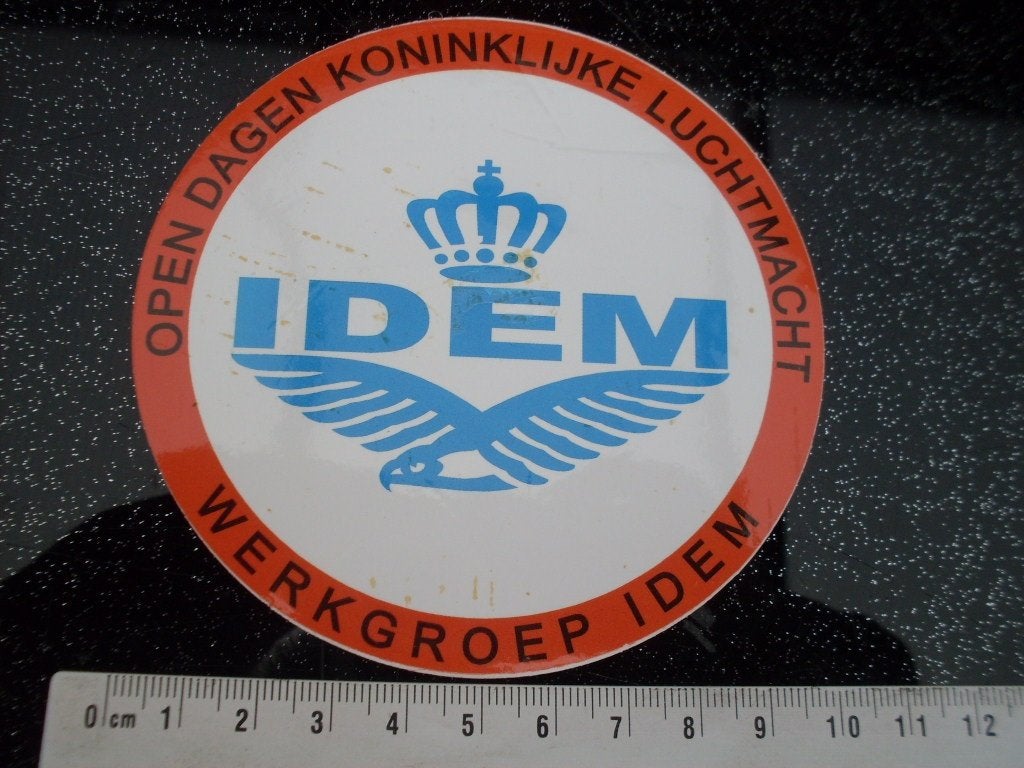 sticker open dagen KLu werkgroep idem logo embleem, Verzamelen, Stickers, Verzenden, Zo goed als nieuw, Bedrijf of Vereniging