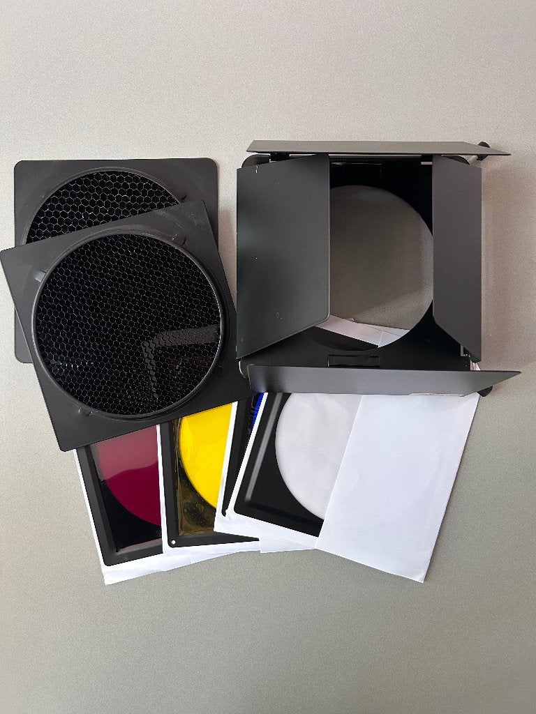 Barndoors en kleurenfilters voor studioflitser/lamp, Ophalen of Verzenden, Zo goed als nieuw, Overige merken, Overige typen