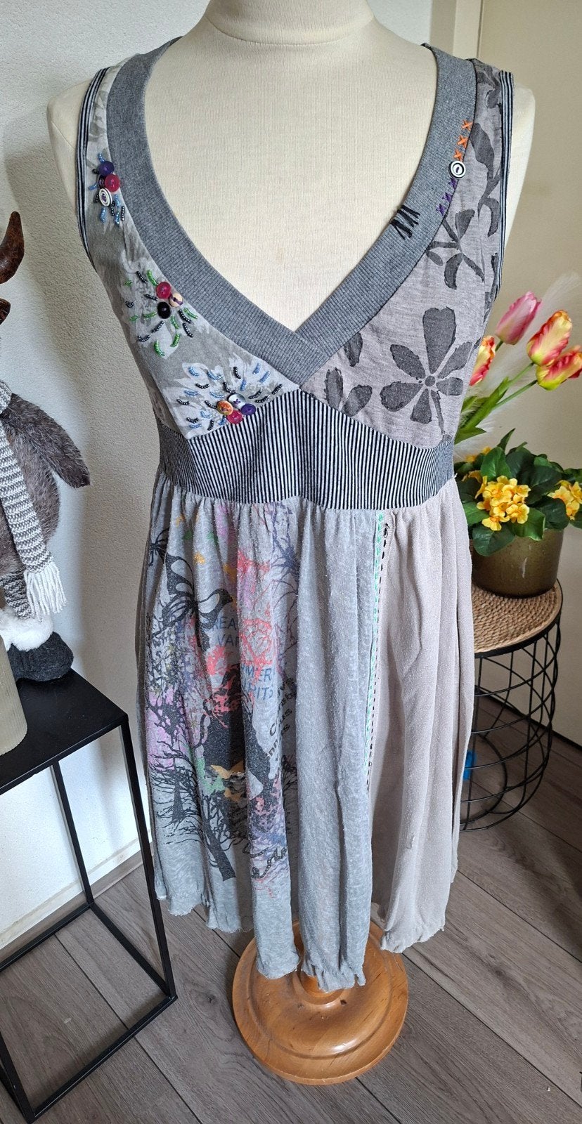 Jurk maat 42, Kleding | Dames, Jurken, Ophalen of Verzenden, Zo goed als nieuw, Maat 42/44 (L), Onder de knie