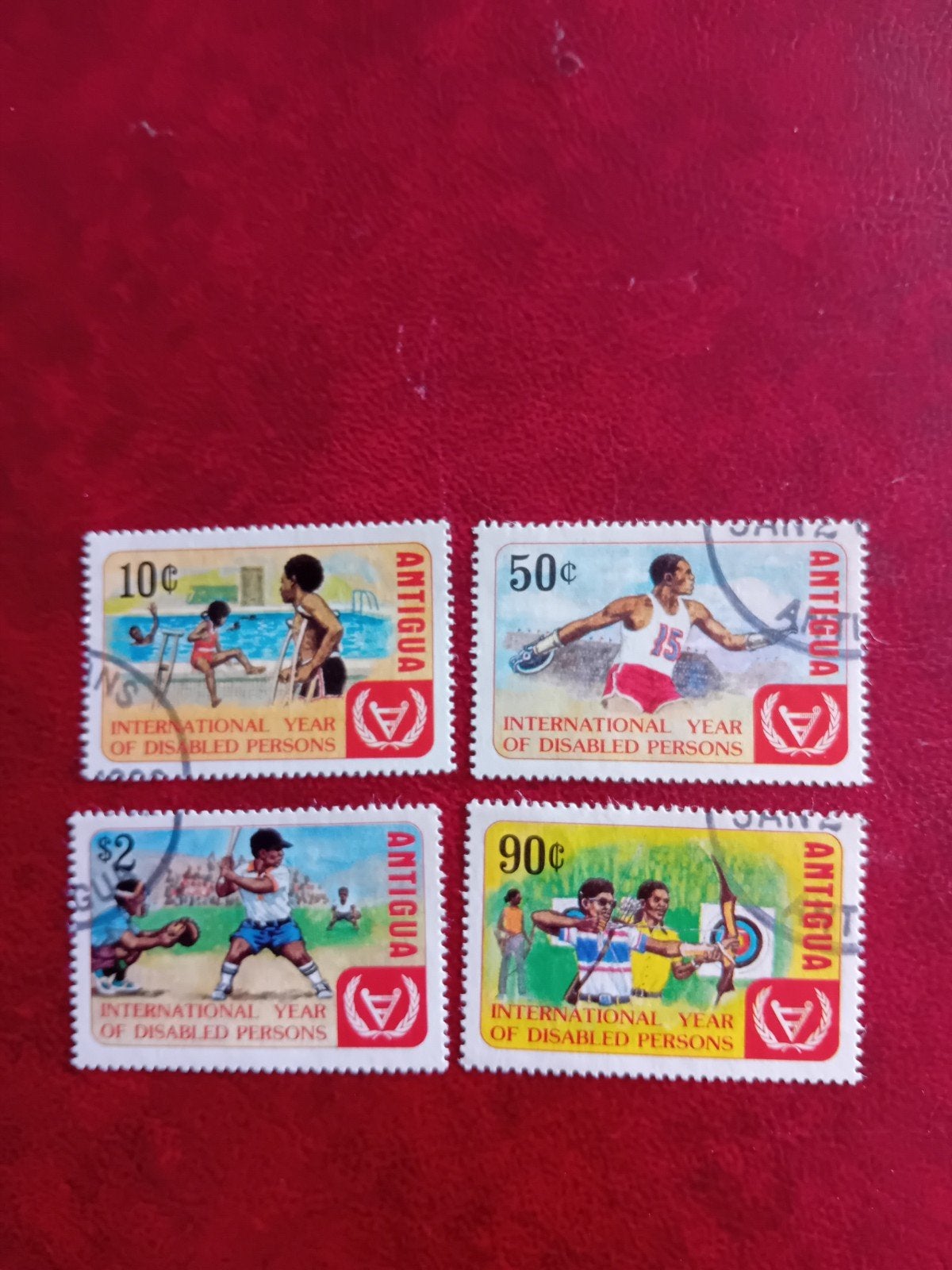 Antigua postzegels - Internationaal Jaar van Gehandicapten, Ophalen of Verzenden, Gestempeld