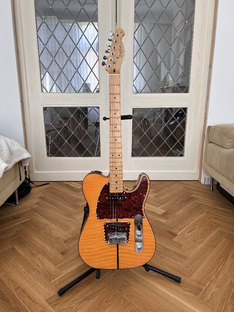 Elektrische Gitaar - Harley Benton Deluxe Series Telecaster, Ophalen, Zo goed als nieuw, Solid body, Overige merken