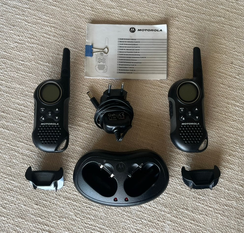 Motorola TLKR T6 Walkie Talkies – 8 km bereik, Ophalen of Verzenden, Zo goed als nieuw, 15 km of meer