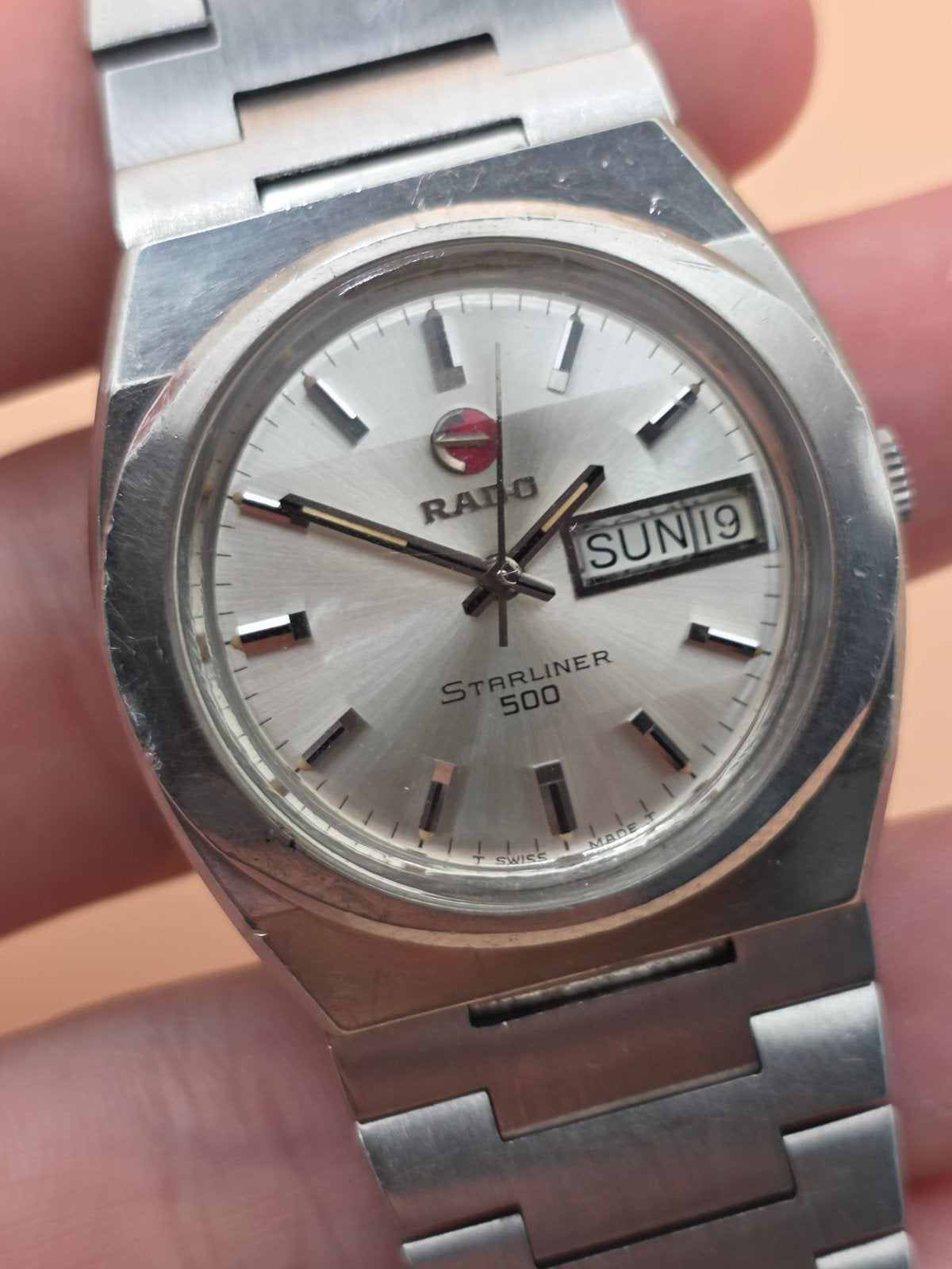 Vintage Rado Starliner 500 Polshorloge - Staal, Overige merken, Staal, Met bandje, Polshorloge