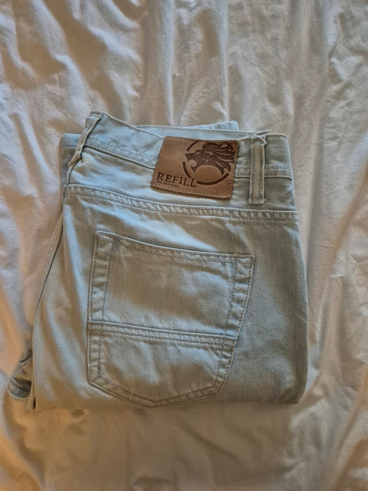 Refill spijkerbroek, Kleding | Heren, Ophalen of Verzenden, Zo goed als nieuw, Blauw, W33 - W34 (confectie 48/50)