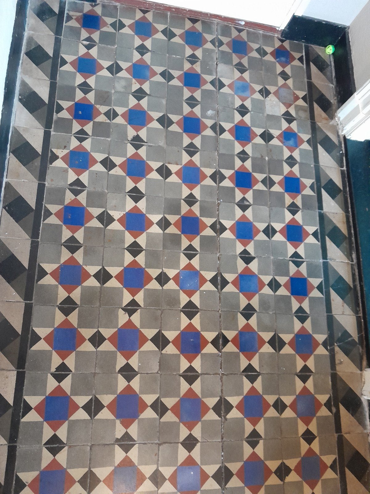 Vintage Vloertegels - Decoratieve Patroon Tegels, Doe-het-zelf en Verbouw, Tegels, Ophalen, Gebruikt, Keramiek, 5 tot 10 m²