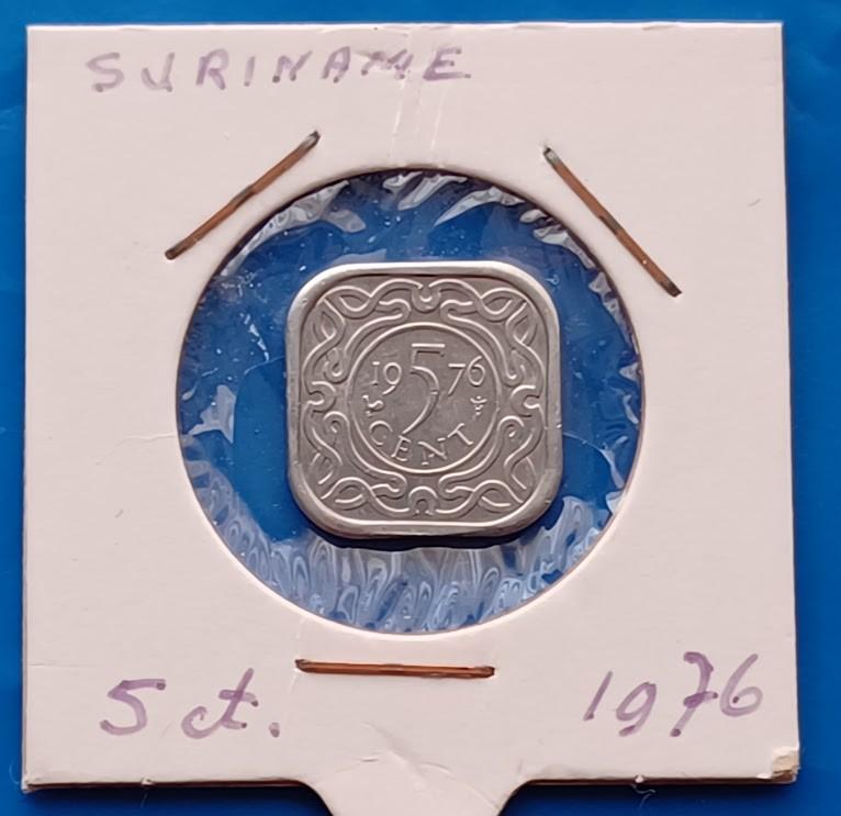 Suriname 5 cent - 1976 UNC, Verzenden, Zuid-Amerika, Setje