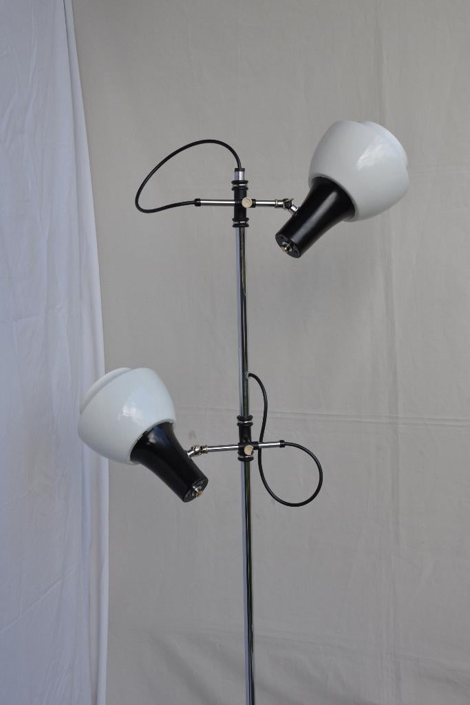 Massive | Vintage vloerlamp | Bollamp | 2 spots | Zwart Wit, Huis en Inrichting, Lampen | Vloerlampen, Vintage | 60ties | 70ties | Design | Vloerlamp | Spots | Retro |