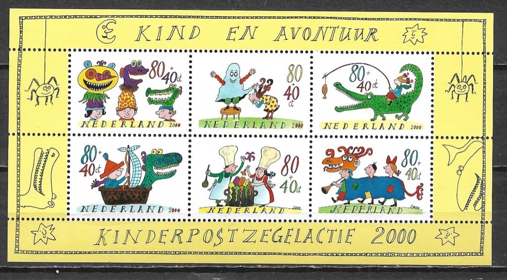 Nederland 2000 kinderzegels blok NVPH 1930 postfris, Verzenden, Na 1940, Postfris