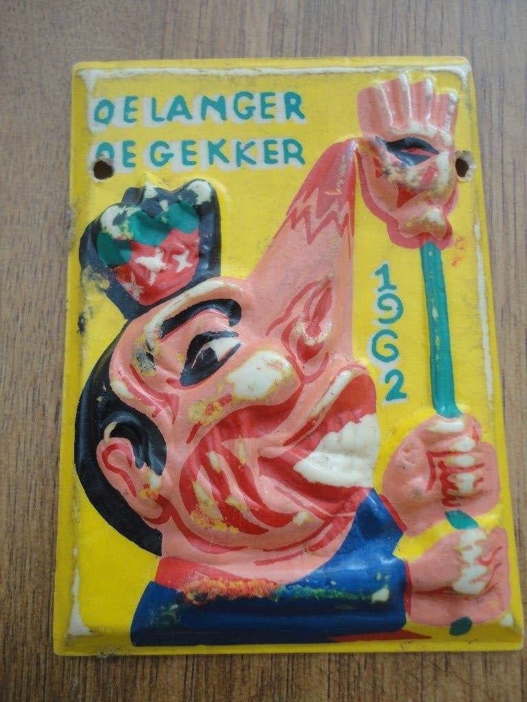 Carnaval Veldteken Krabbegat Bergen op Zoom 1962, Ophalen of Verzenden, Gebruikt, Figuurtje