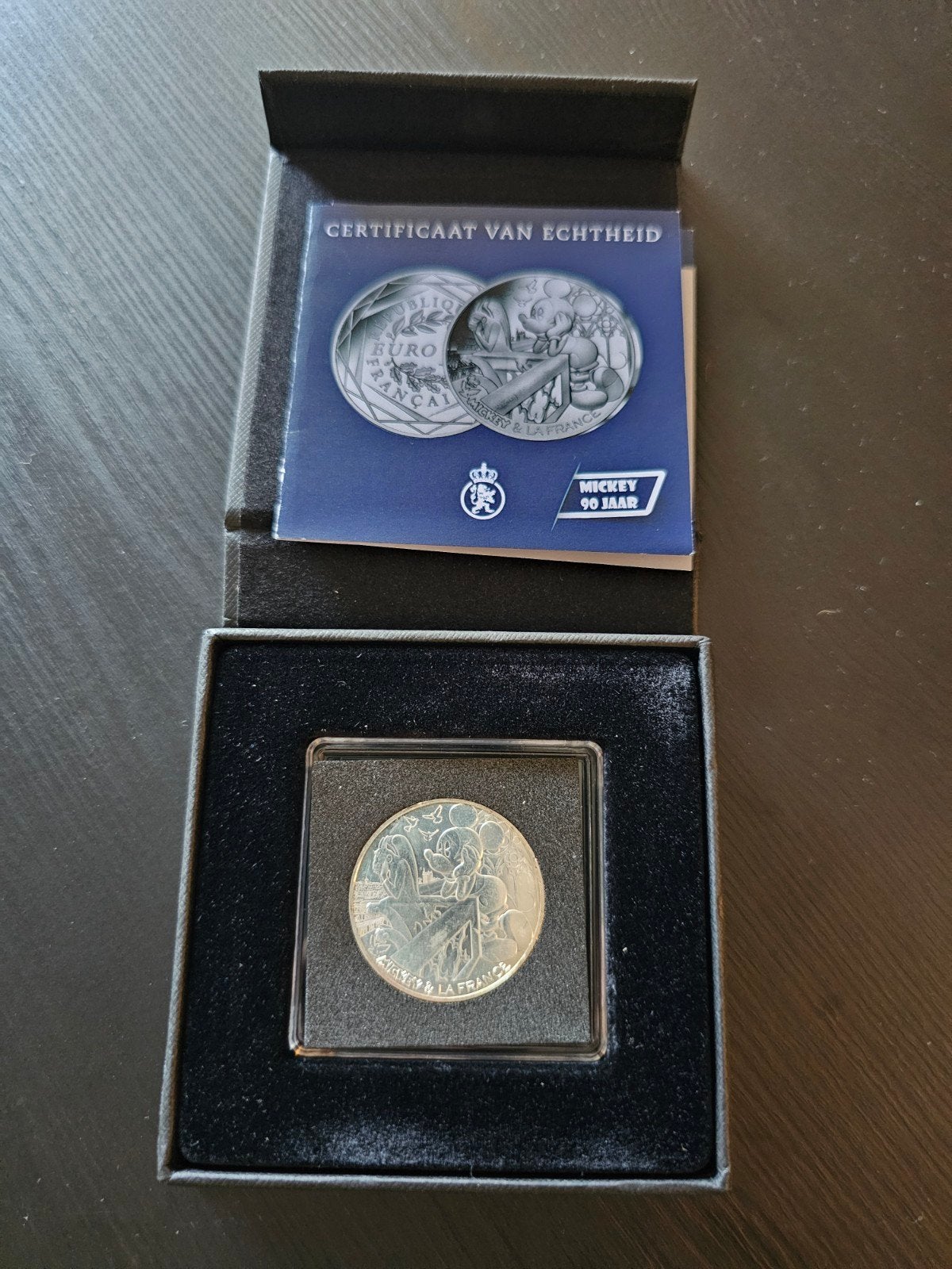 Mickey 90 Jaar 10 Euro Zilveren Munt Frankrijk, Zilver, Ophalen of Verzenden, Frankrijk, 10 euro