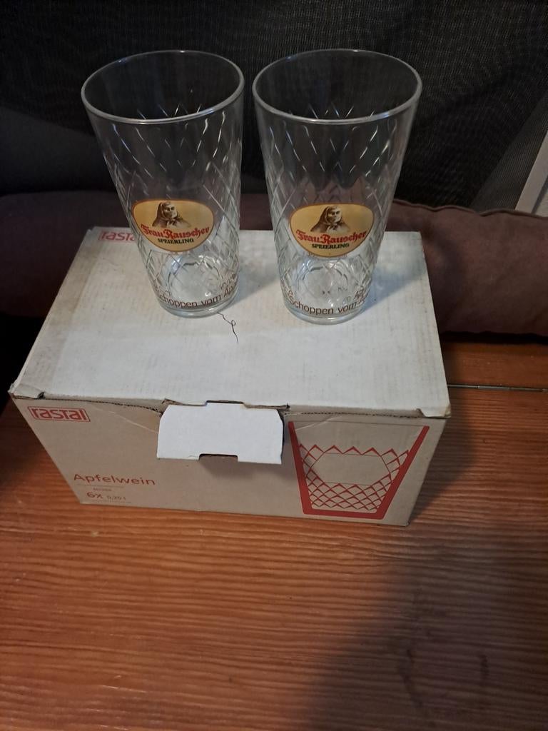 5 Rastal Apfelwein glazen - Stau Rauscher Speierling, Nieuw, Ophalen of Verzenden, Overige merken, Glas