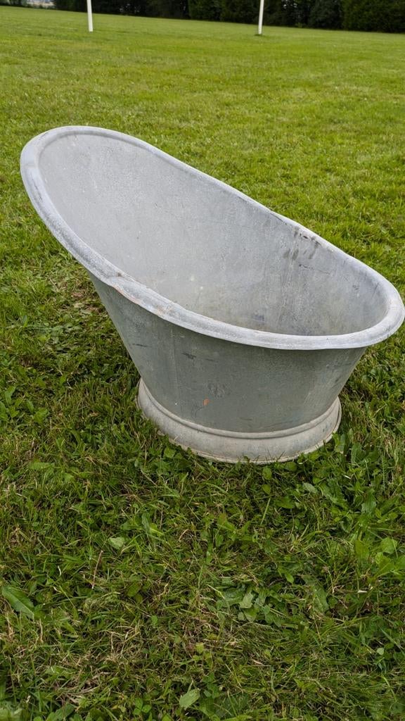Frans Retro Vintage badkuip zink voor tuin planten, Ophalen of Verzenden, Huis en Inrichting