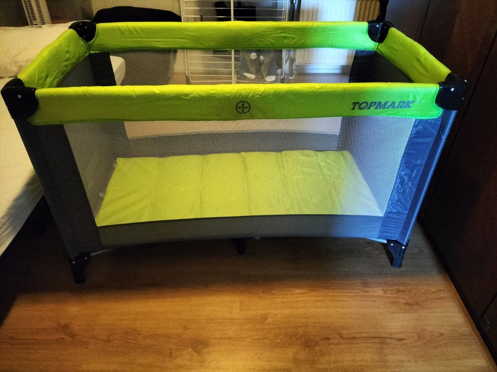 Topmark campingbedje/box, Ophalen, Zo goed als nieuw, Rechthoekig, Boxkleed