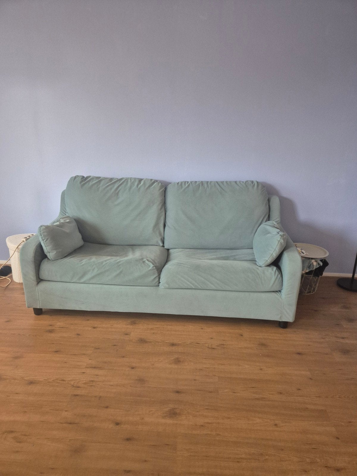 Blauwe Ikea Vinliden driezitsbank, Ophalen, Gebruikt, 150 tot 200 cm, Driepersoons