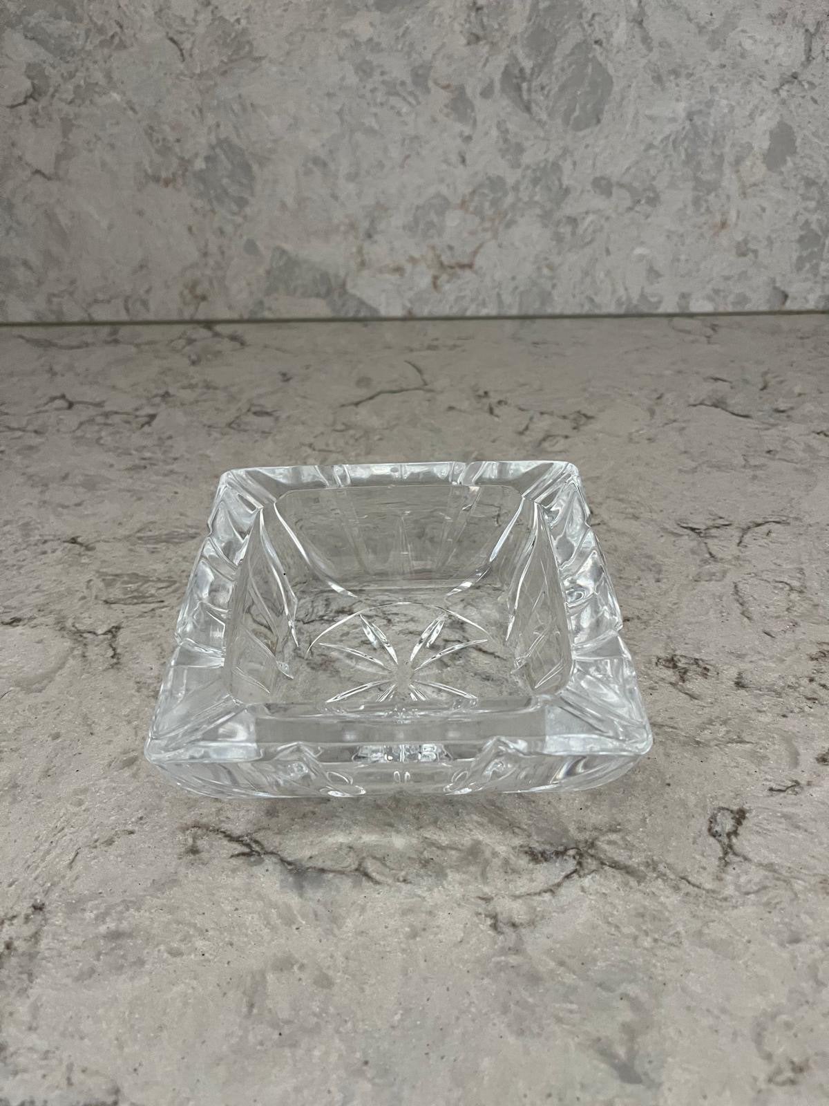 Elegante Kristallen Asbak - Vierkant Design, Ophalen of Verzenden