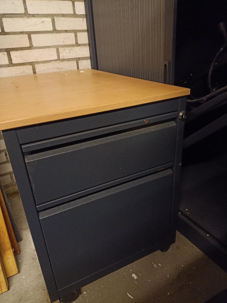 ladeblok antraciet 2 lades, Ophalen, Gebruikt, Metaal, 44 cm